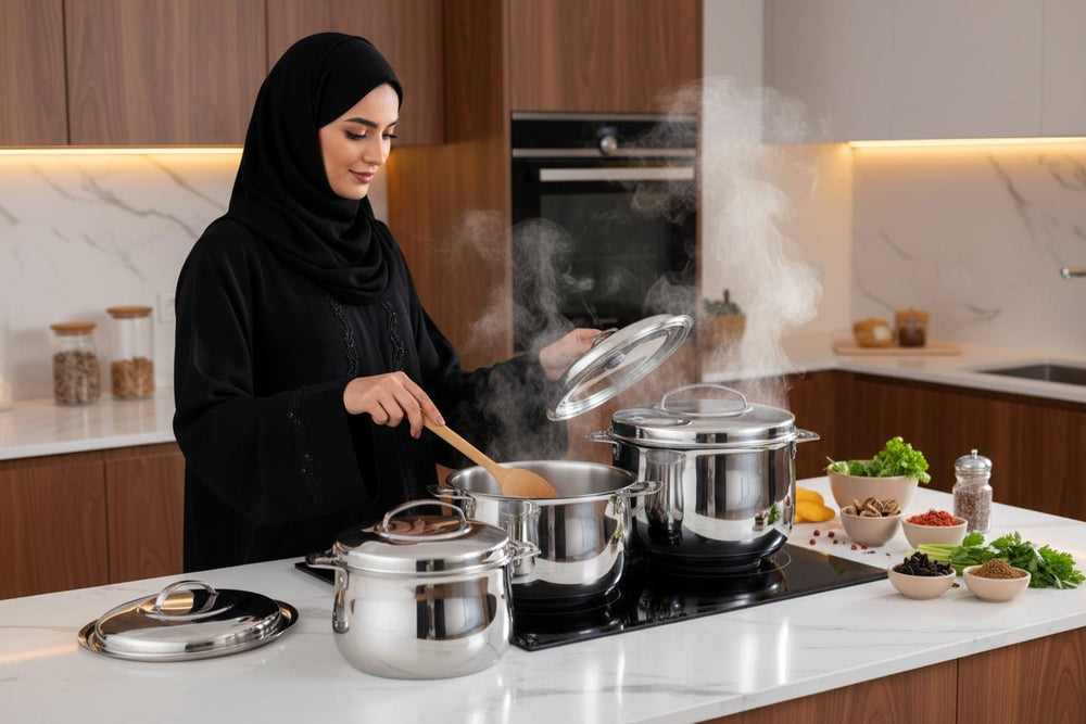 طقم حافظات طعام استيل نوفا بثلاثة أحجام عملية
