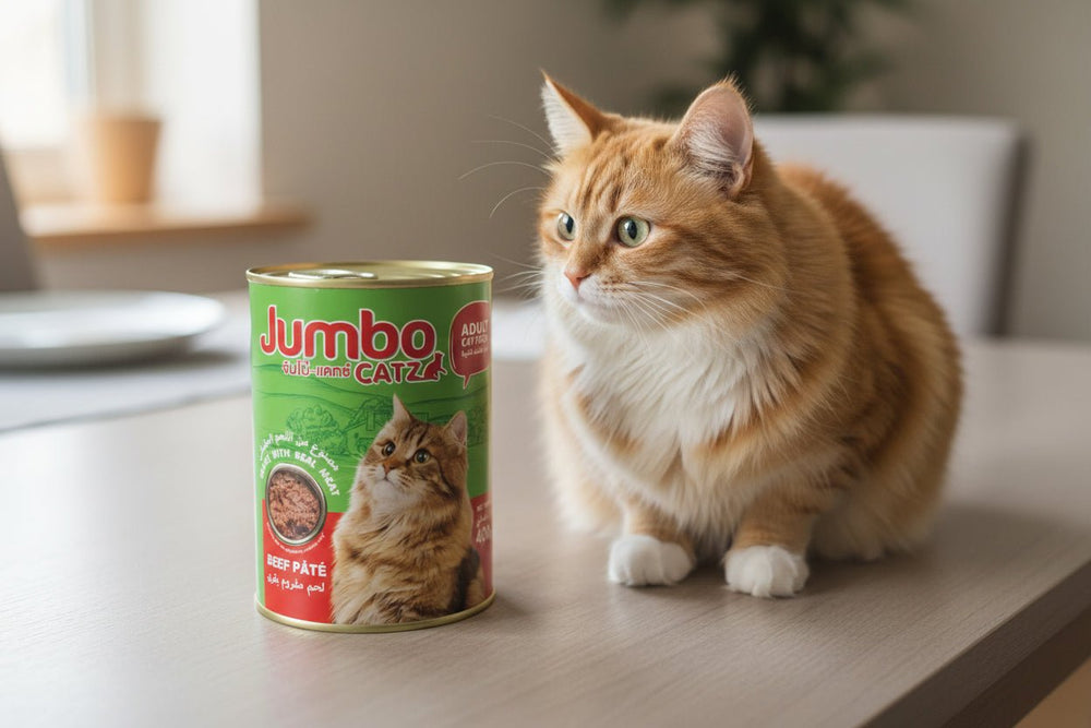 Jumbo CATZطعام قطط بلحم بقري حقيقي