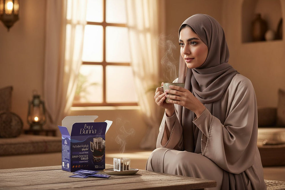 قهوة بونا تشيلو المقطرة محمصة متوسطة 10 أظرف