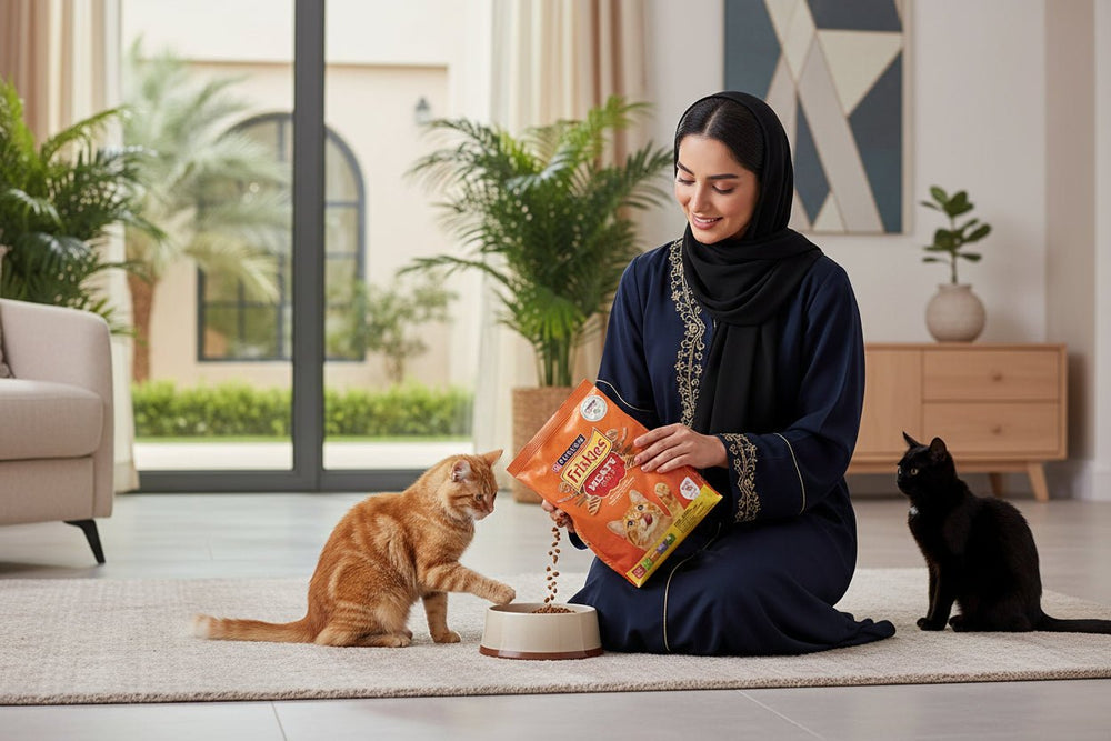 طعام جاف للقطط البالغة بنكهة اللحوم المشوية من بورينا فريسكيس 1 كجم