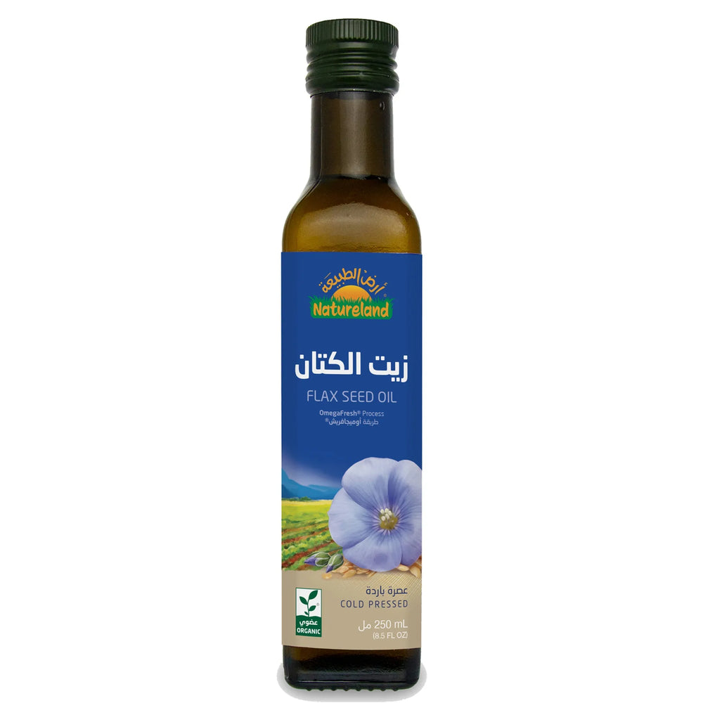 زيت الكتان الطبيعي العضوي 250 مل – ناتشر لاند