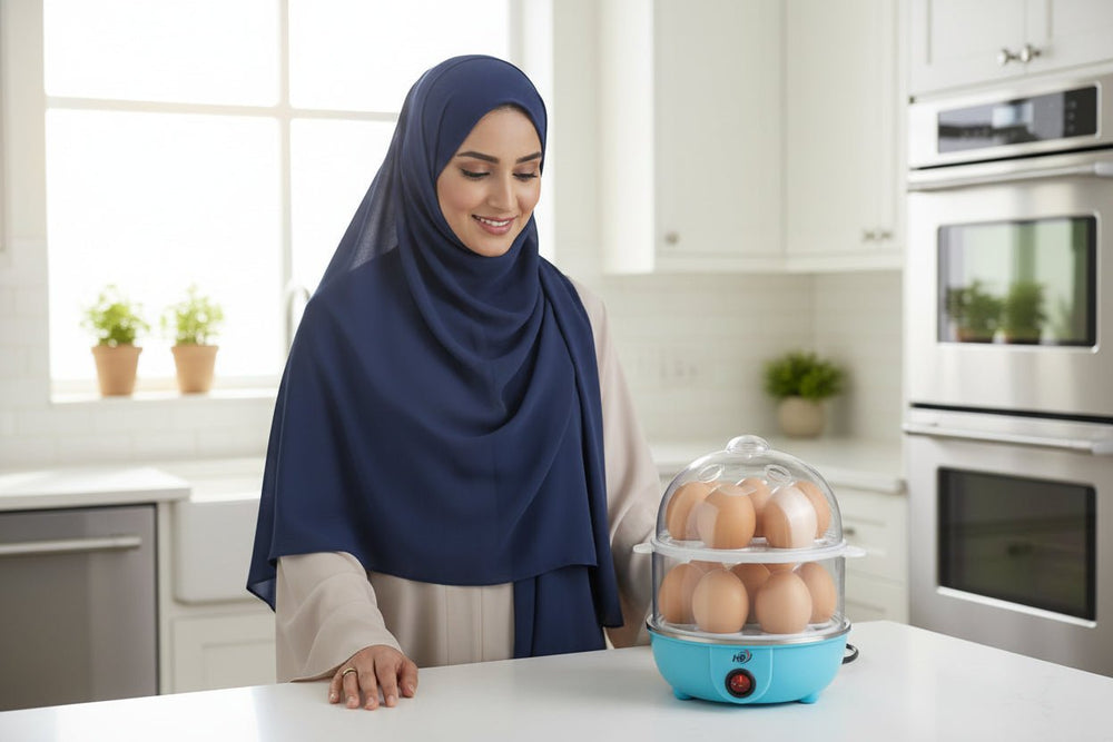 غلاية البيض الكهربائية طهي سريع وآمن حتى 14 بيضة