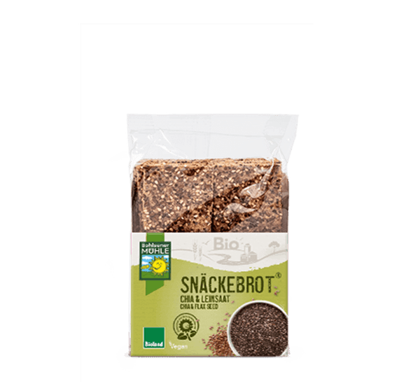 خبز رقيق مقرمش ببذور الشيا والكتان 200 جم