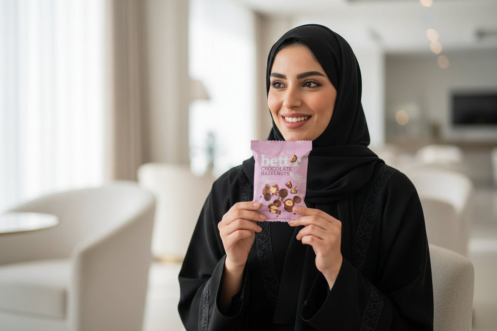 بندق محمّص مغطى بالشوكولاتة العضوية 40 جم