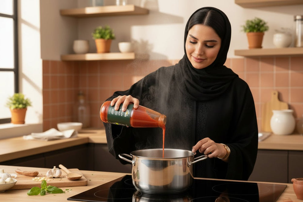 طماطم مهروسة خشنة عضوية من أرض الطبيعة 690 جم