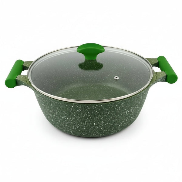 طاجن جرانيت غير لاصق من الألومنيوم المصبوب مع غطاء من بريستيج إسينشالز – 26 سم أخضر