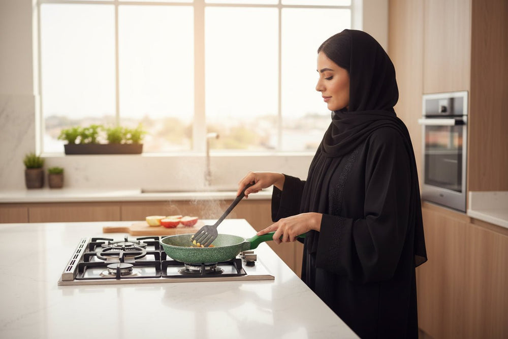 مقلاة جرانيت ألومنيوم متعددة الاستخدامات 28 سم