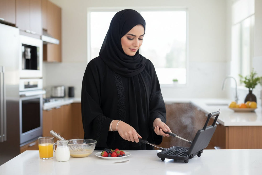 صانعة وافل مزدوجة غير لاصقة 34×22×3.3 سم