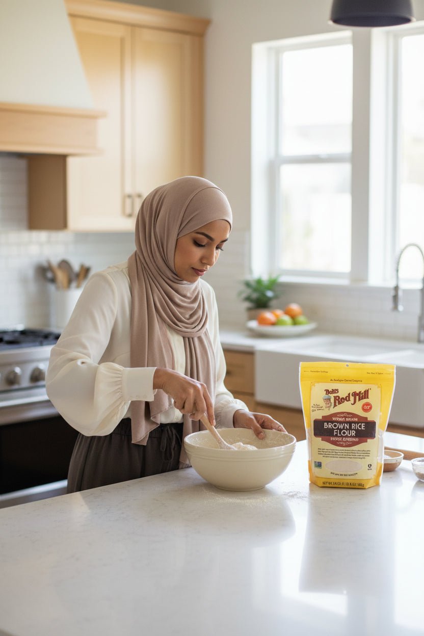 دقيق الأرز البني الكامل المطحون بالحجر خالي من الغلوتين 680 جم منBob's Red Mill - آنية المنزل الراقي