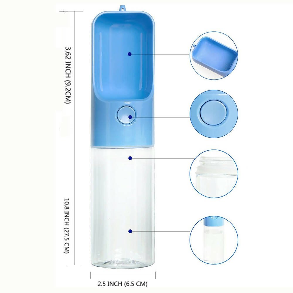 Portable lightweight plastic pet water bottle