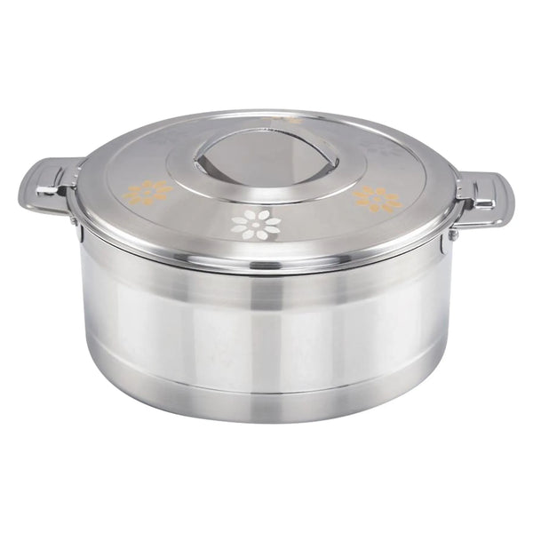 طاجن سانجانا ستانلس ستيل ذهبي كلاسيكي – سعة 5 لتر لحفظ وتقديم الطعام الساخن