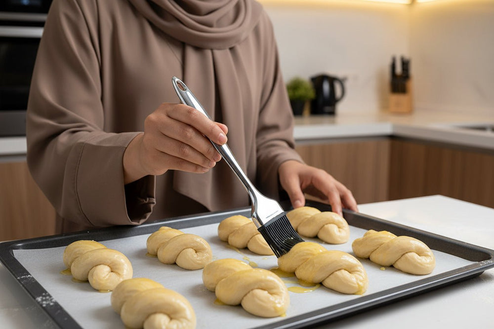 فرشاة دهن سيليكون  بمقبض من الستانلس ستيل من Rissa