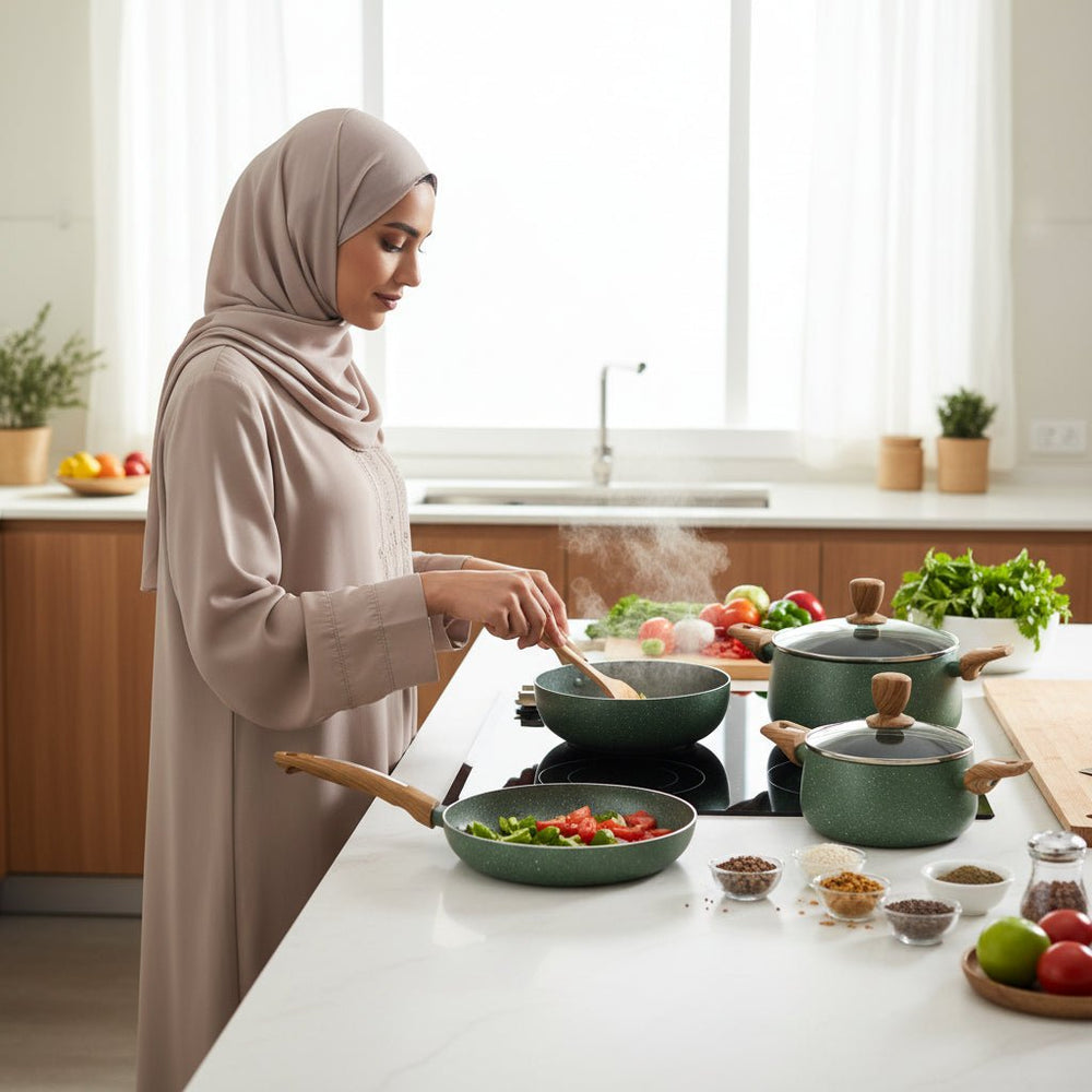 طقم أواني طهي هوم واي 9 قطع سلسلة ماربيلا