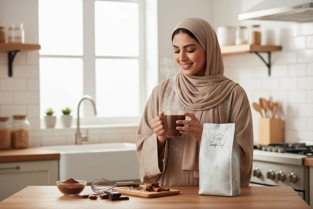 بودرة كاكاو قلوية بني غامق 1 كجم من Favorich