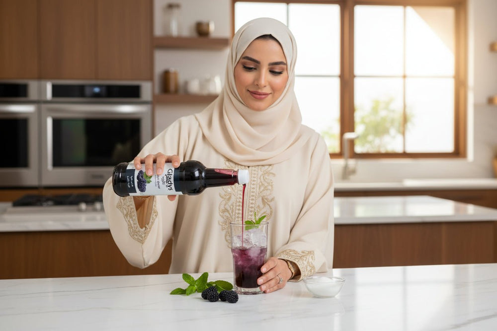 جلاديس توت أسود شراب مركز بنكهة فاكهية منعشة 750 مل
