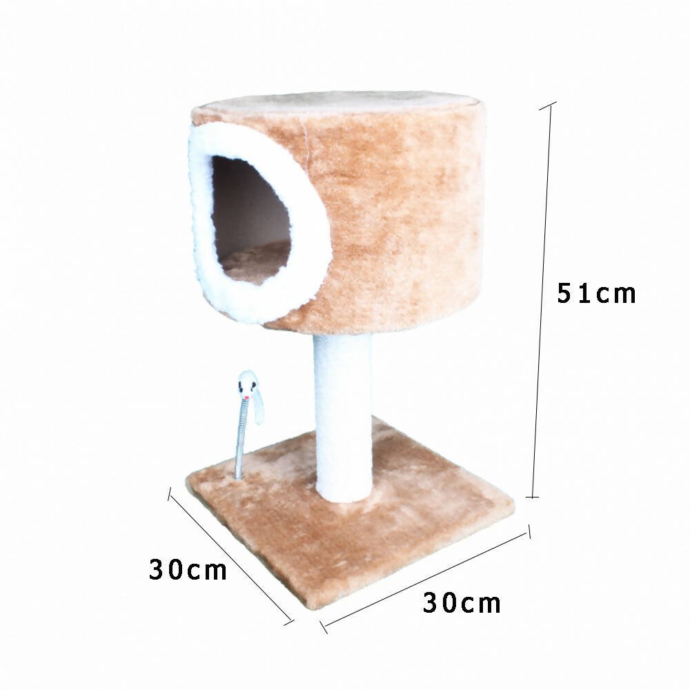 Tower-shaped cat tree and scratcher