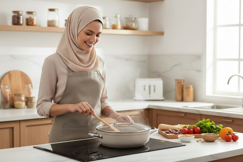 قدر كوركماز غرانيتا منخفض 27x7 سم بسعة 3.5 لتر بطلاء غير لاصق