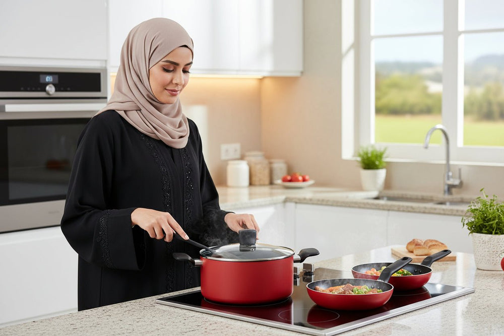 طقم أواني طهي تيفال 5 قطع أداء عالي وتصميم جذاب