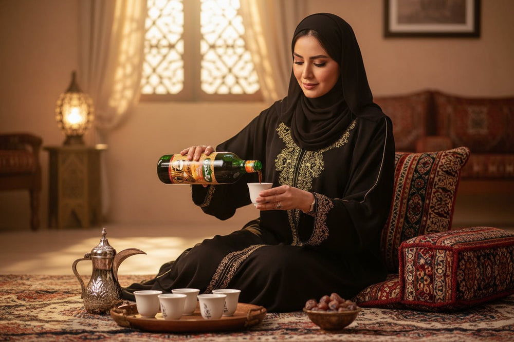 قهوة عربية سائلة من بن الحموي 1 لتر