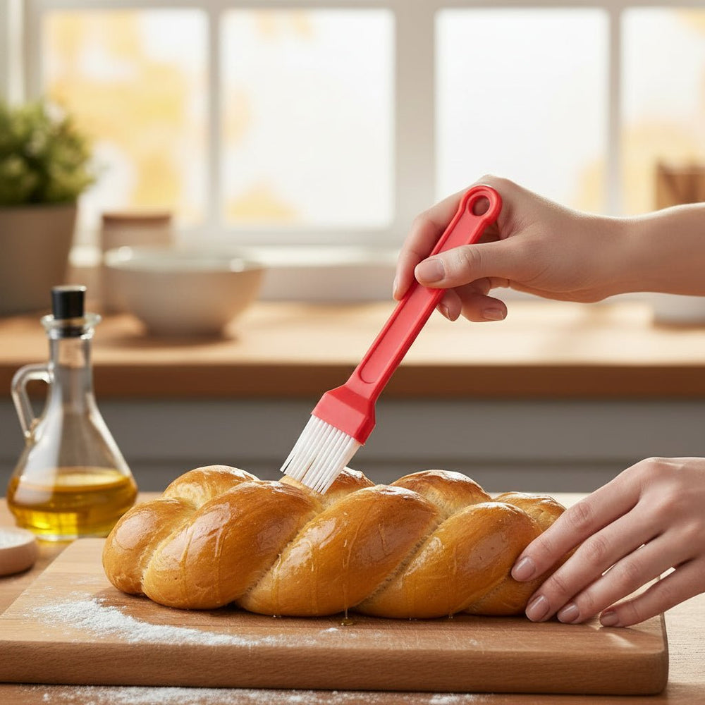 فرشاة بلاستيك للطبخ والخبز وتوزيع الزيت 2 قطعة 18–15 سم الأسطورة - آنية المنزل الراقي