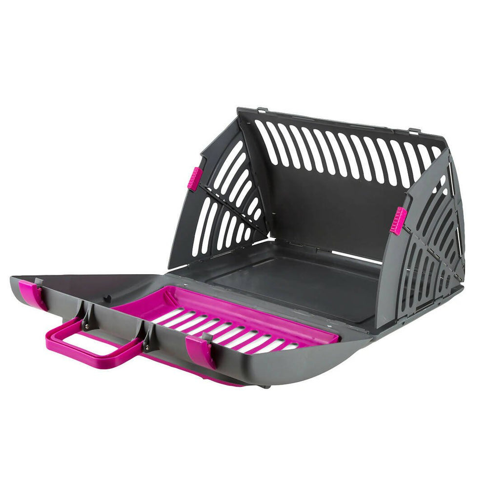 Plastic cat and dog transport cage 