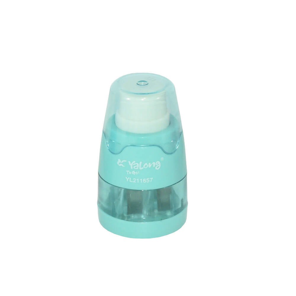 Green pencil sharpener with eraser