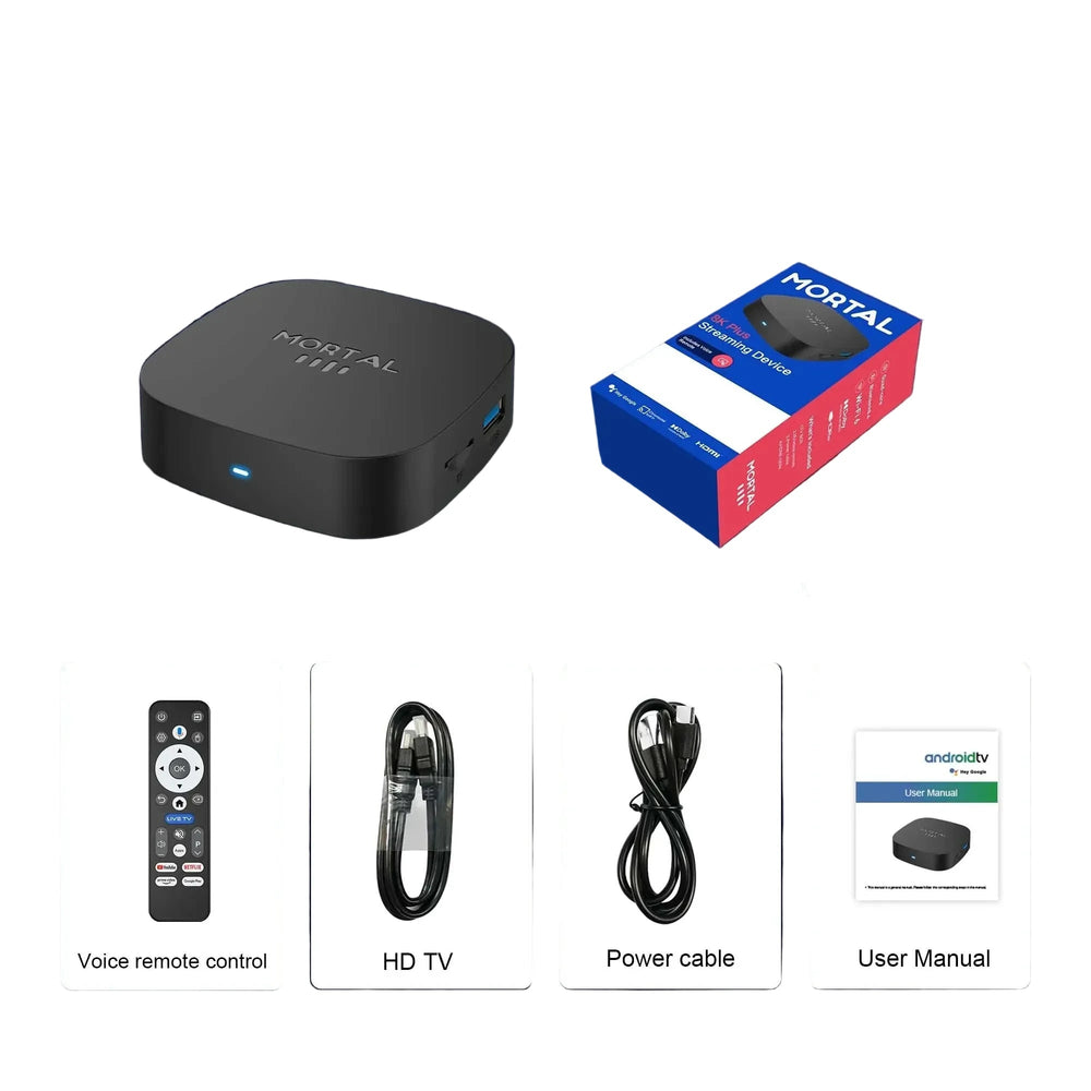 جهاز TV Box ذكي 8K بنظام Android 16 مع WiFi 6 وذاكرة 8GB RAM + 128GB ROM - آنية المنزل الراقي