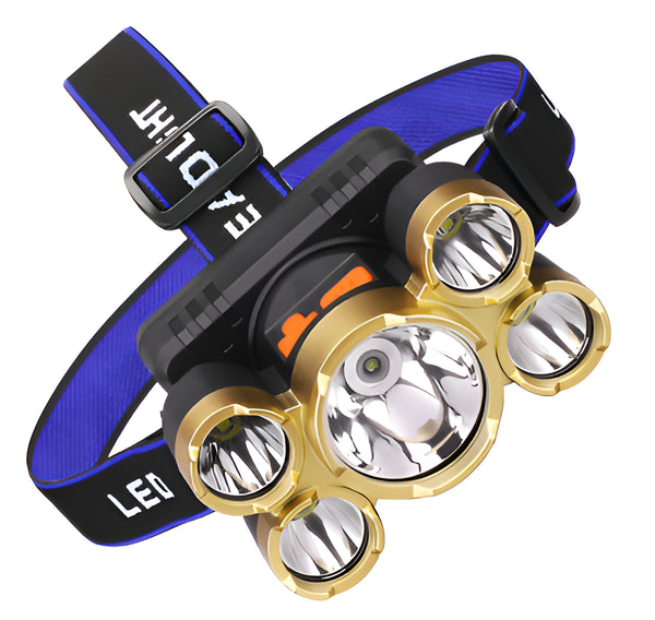 كشاف رأس أمامي LED قابل للشحن للرحلات والتخييم