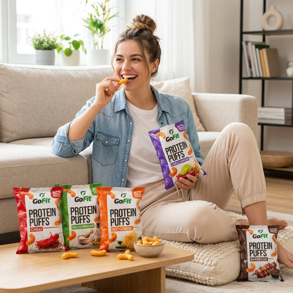 جو فيت بروتين بافس مقرمشات ذرة عالية البروتين 50 جم - آنية المنزل الراقي