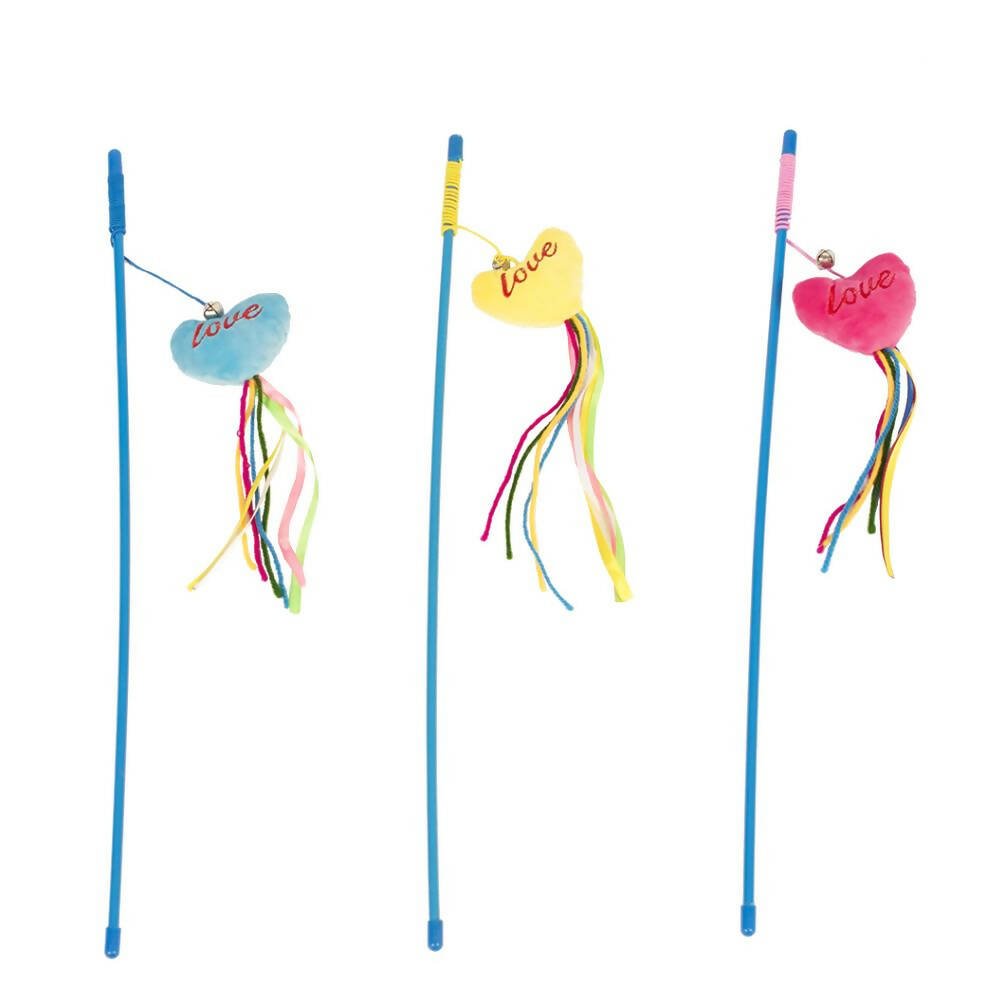 Dovo Plus Knitted Love Stick Toy for Cats in Multicolor