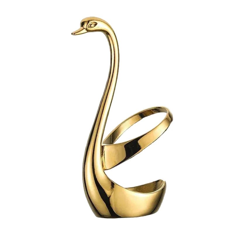 حامل أدوات مائدة بتصميم بجعة أنيق للمطبخ والطاولة - آنية المنزل الراقي