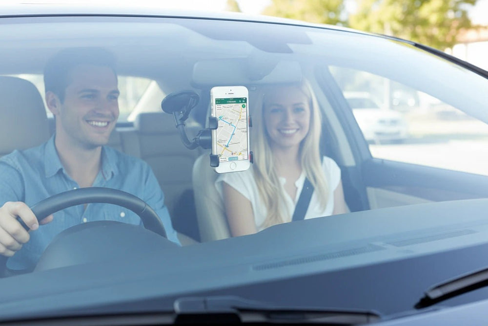 حامل جوال مرن للسيارة بقاعدة شفط ودوران 360 درجة - آنية المنزل الراقي