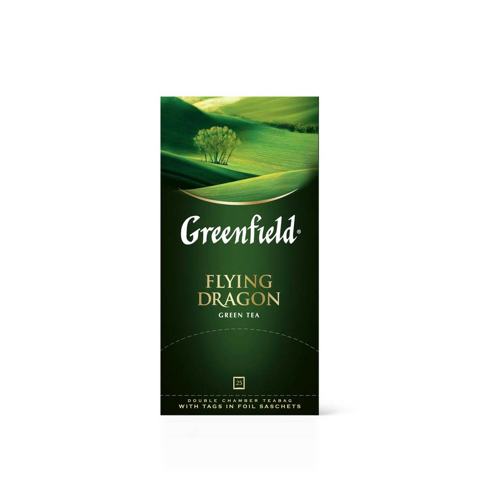شاي أخضر فلاينج دراقون من جرينفيلد 25 كيس 