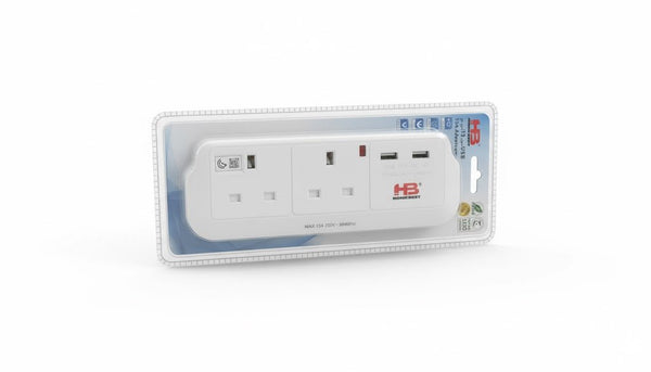 محول كهربائي ثلاثي مع منفذين يو اس بي من هوم بست 13 امبير