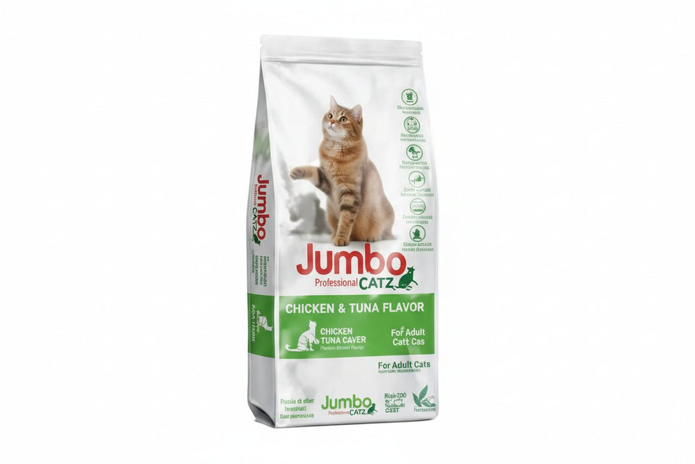 طعام قطط  بنكهة الدجاج والتونة لصحة مثالية - Jumbo