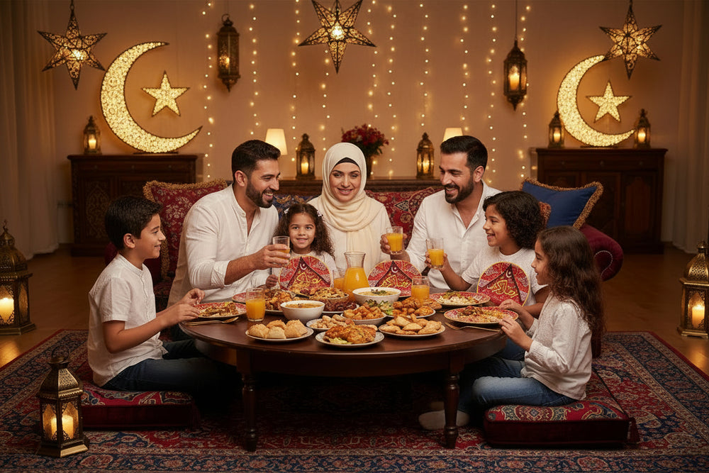 صحون ورقية للاستخدام مرة واحدة بتصميم رمضاني 6 قطع 18 سم