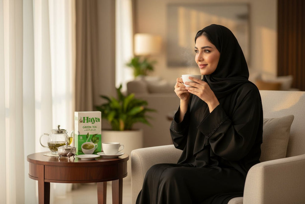 شاي هيا الأخضر لدعم الصحة العامة وإدارة الوزن 20 كيس