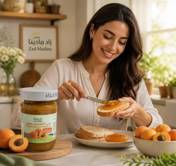 مربى المشمش العضوي 230 جرام زاد ماضينا