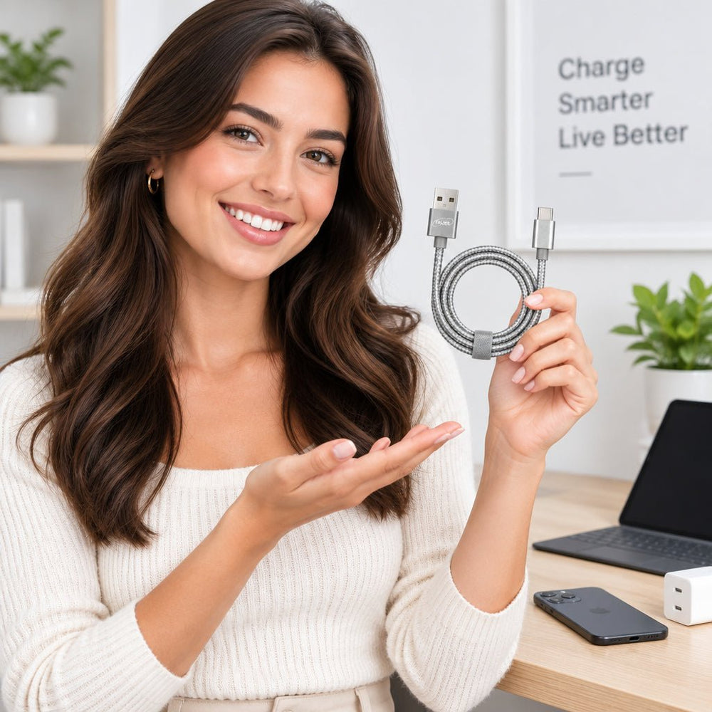 كابل شحن ومزامنة USB-A إلى USB-C 1 متر FASTER - آنية المنزل الراقي