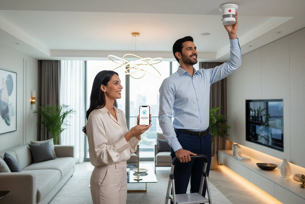 كاشف دخان ذكي HEIMAN بتقنية Zigbee - آنية المنزل الراقي