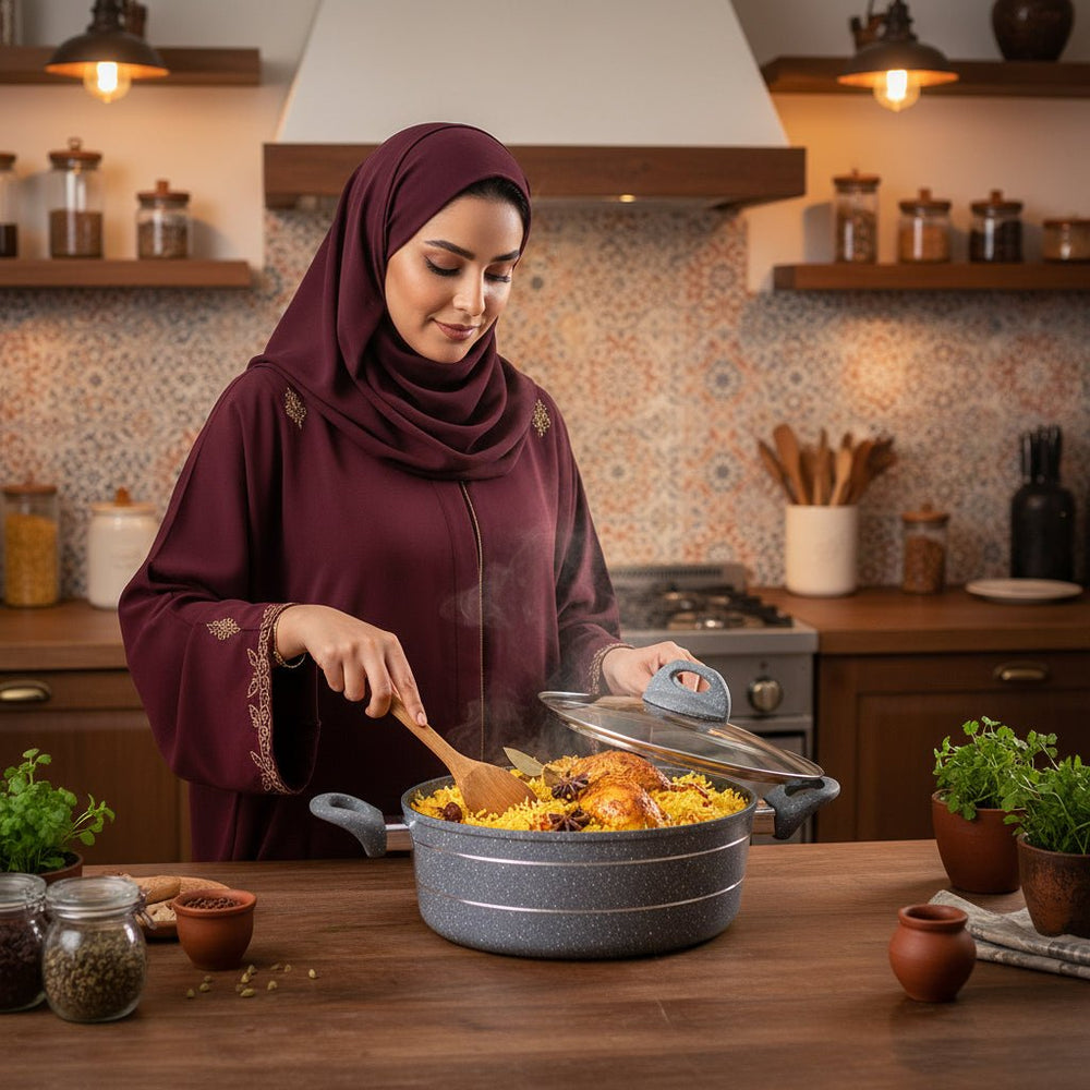 قدر طهي كاسرول جرانيت ذكي رويال فورد 30 سم موديل RF9471 - آنية المنزل الراقي