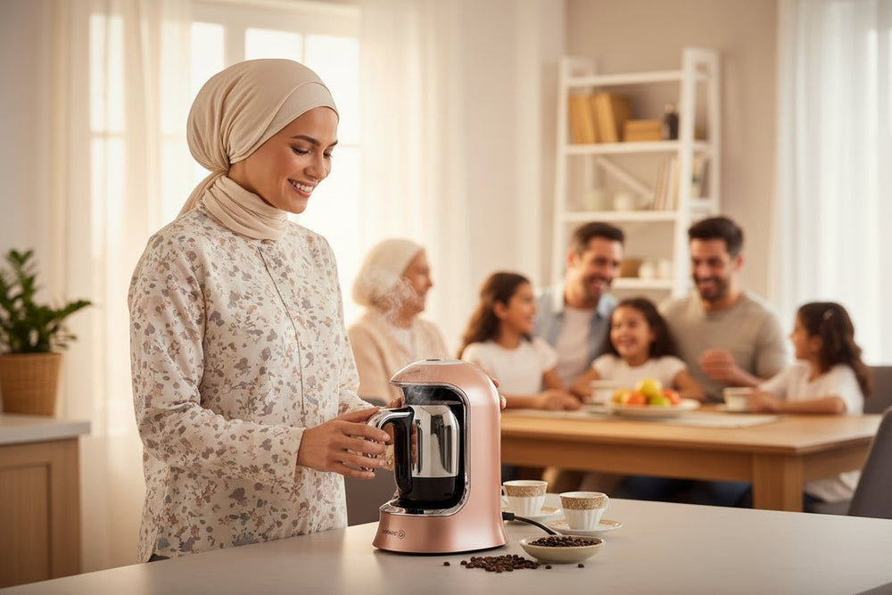 ماكينة قهوة تركي كوركماز كاهفيكوليك – روز جولد.