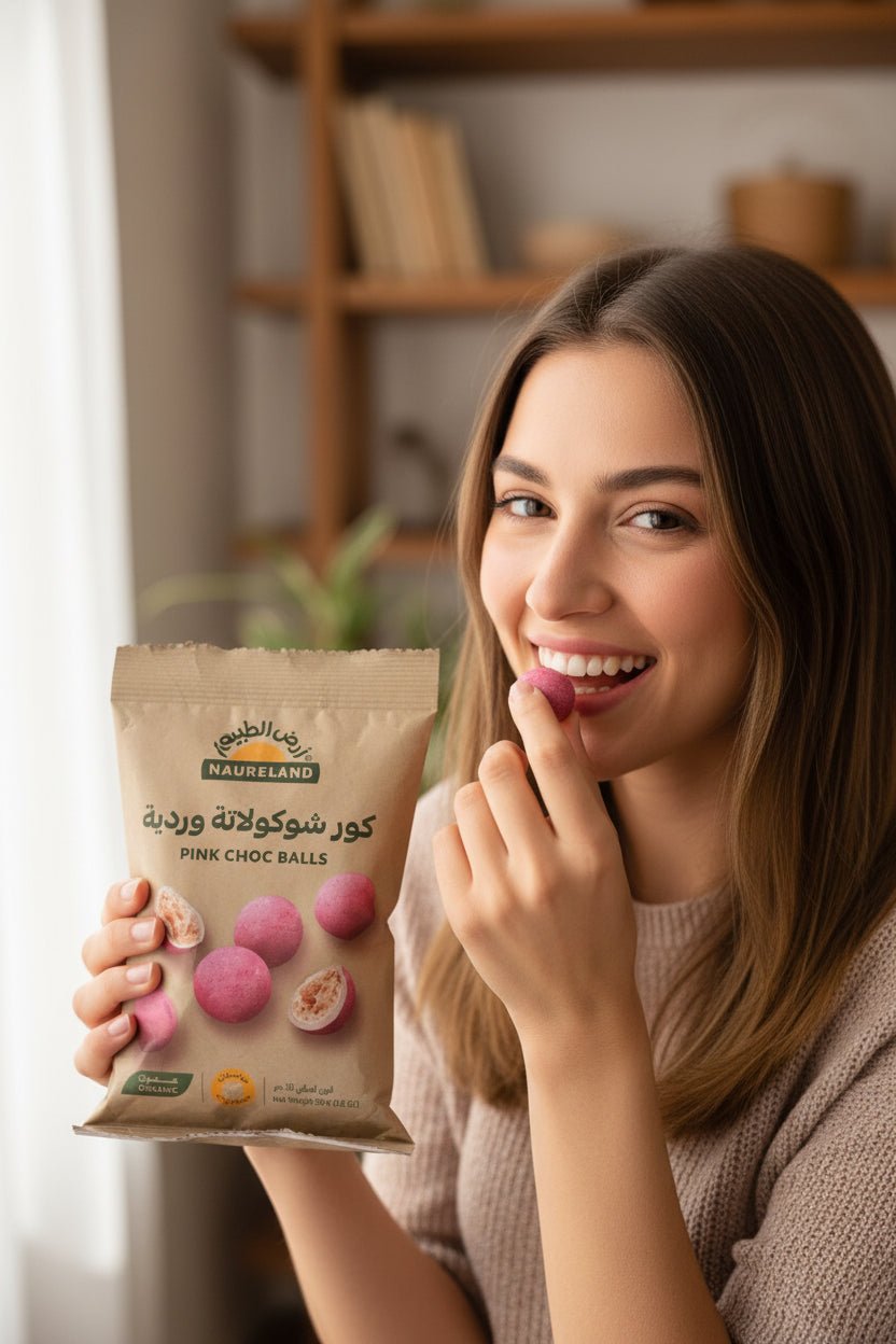 كور شوكولاتة وردية 50 جرام من أرض الطبيعة - آنية المنزل الراقي