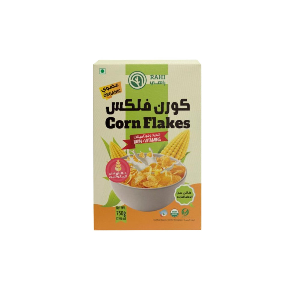 كورن فلكس عضوي وخالي من الجلوتين من راهي 750 جرام - آنية المنزل الراقي