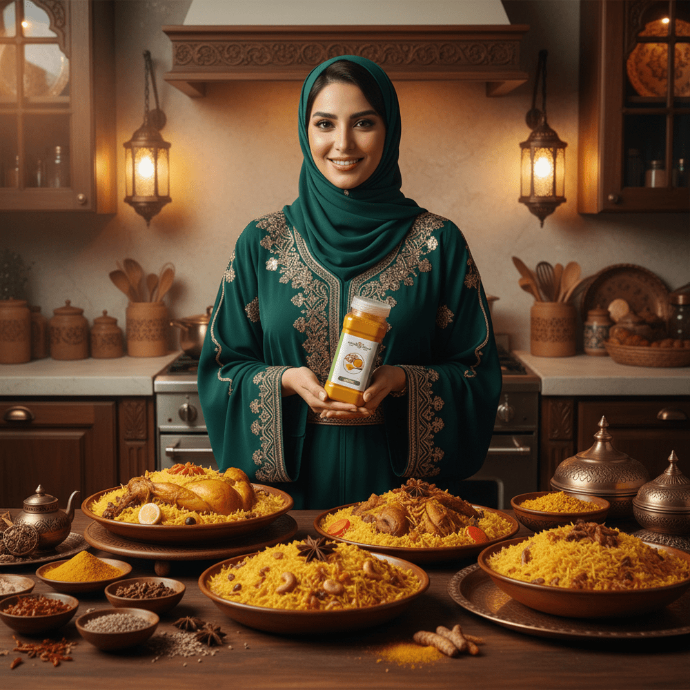 كركم مطحون 250 جم مطحنة السماح - آنية المنزل الراقي
