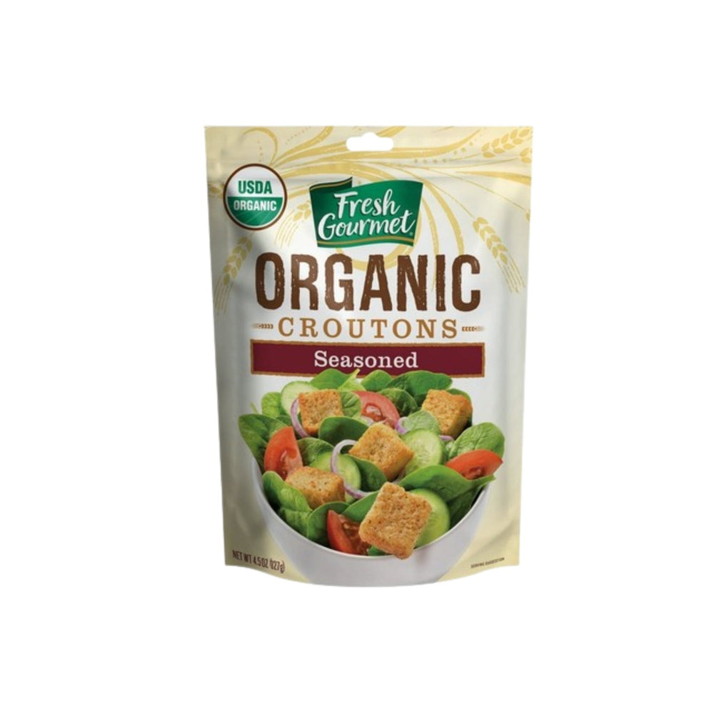 قطع خبز محمص متبل عضوي 127 جم Fresh Gourmet - آنية المنزل الراقي