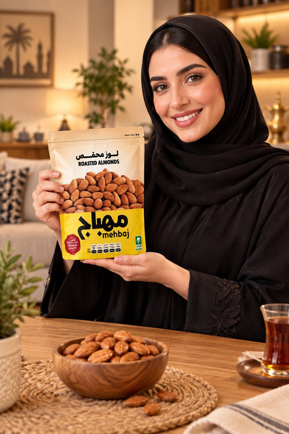 لوز محمص من المهباج 120 جم - آنية المنزل الراقي