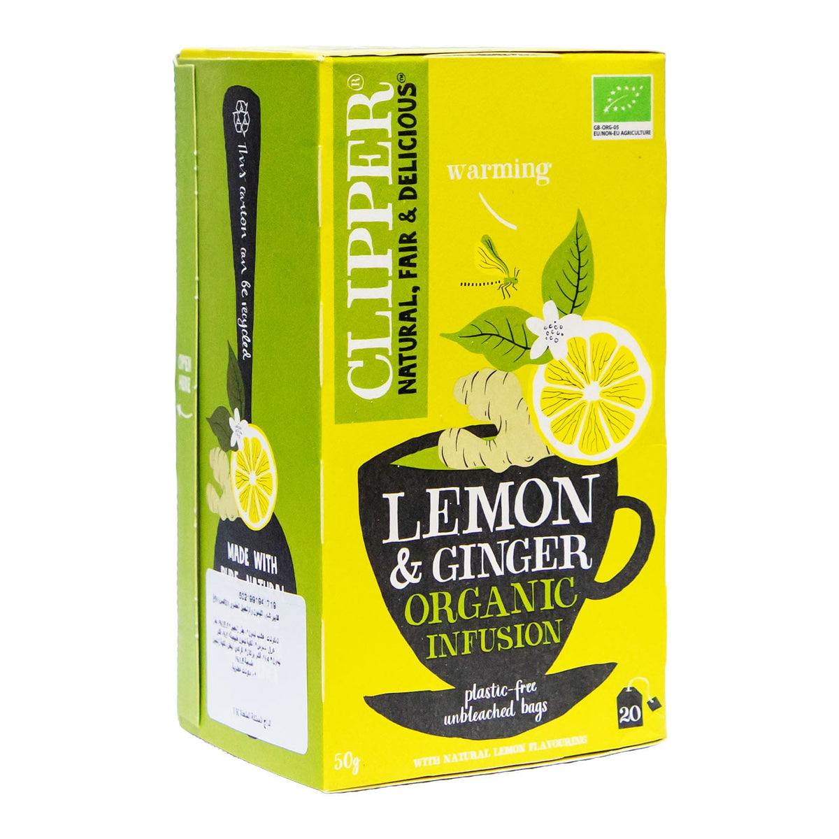 Clipper Lemon & Ginger Organic Tea Bags 20 pcs 50 g