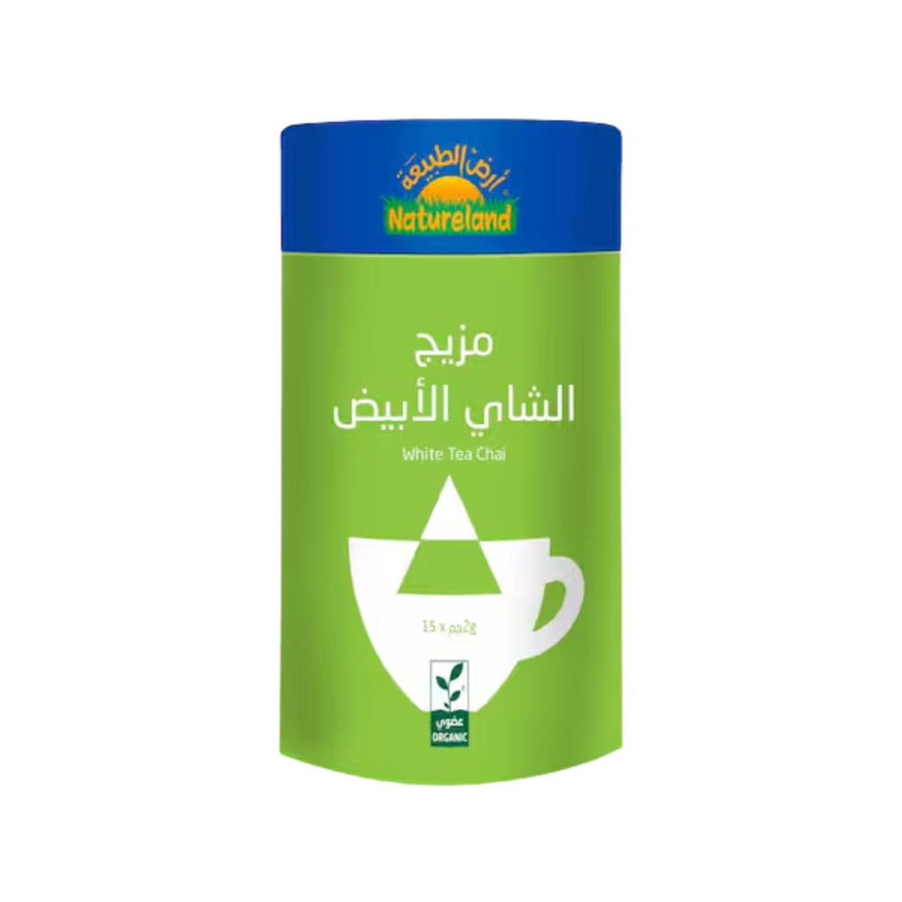 مزيج الشاي الأبيض العضوي30 جرام 15 كيس × 2 جم من أرض الطبيعة