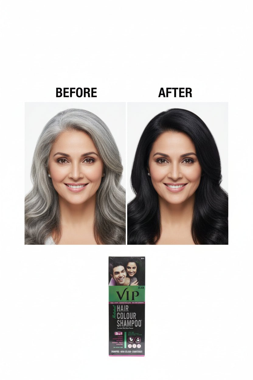 شامبو صبغة الشعر الطبيعي VIP أسود 180 مل